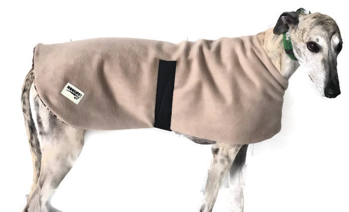 Dog coat dog rug, fleecy stone shade machine washable