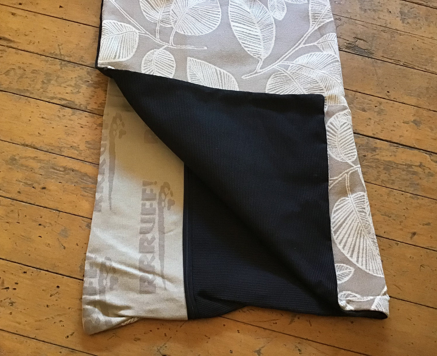 Stuff it cover only, dog bed, tough upholstery fabric, tan leaves durable furnishing fabric, with zip