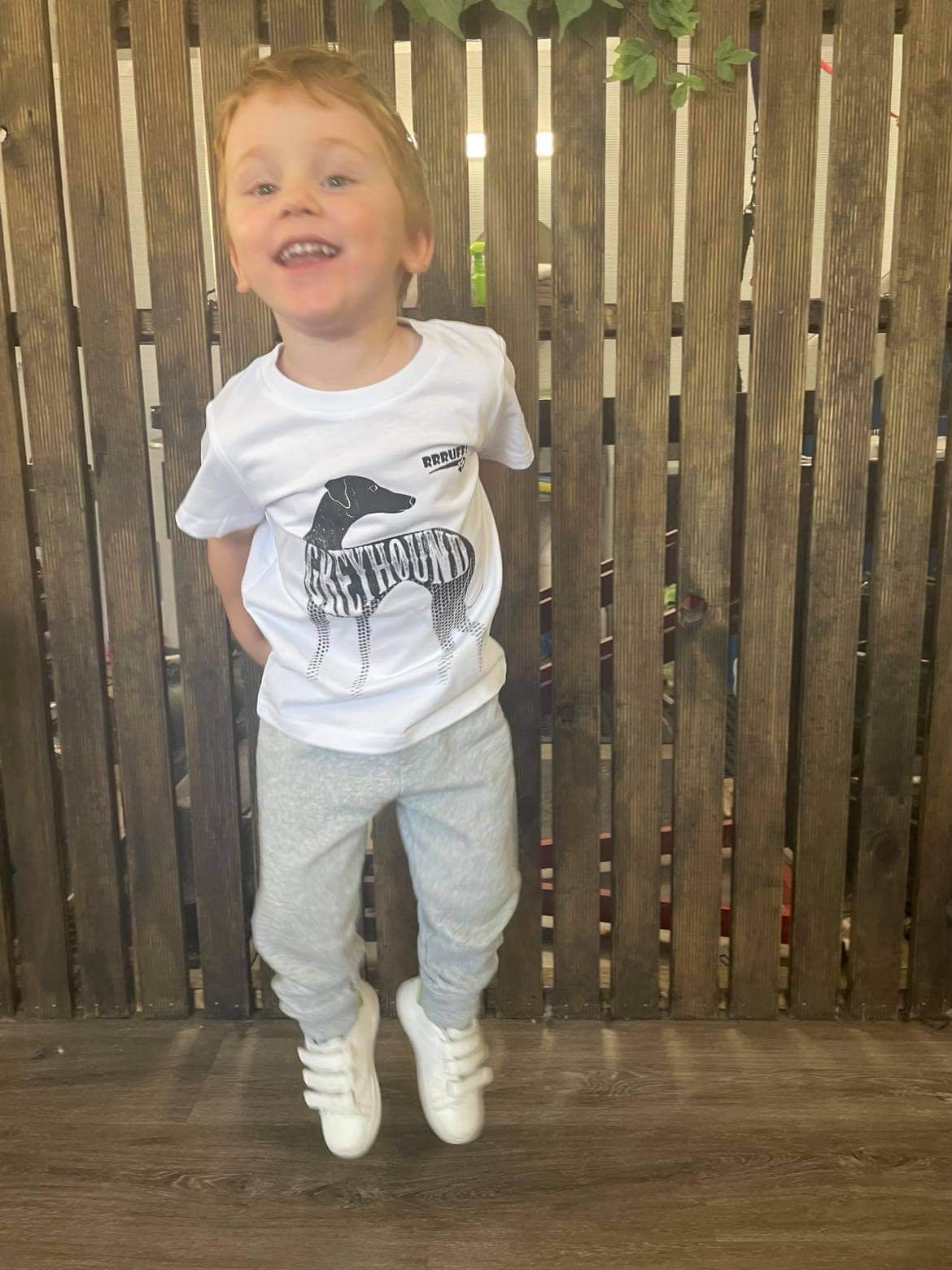 Kid’s tshirt greyhound design cotton