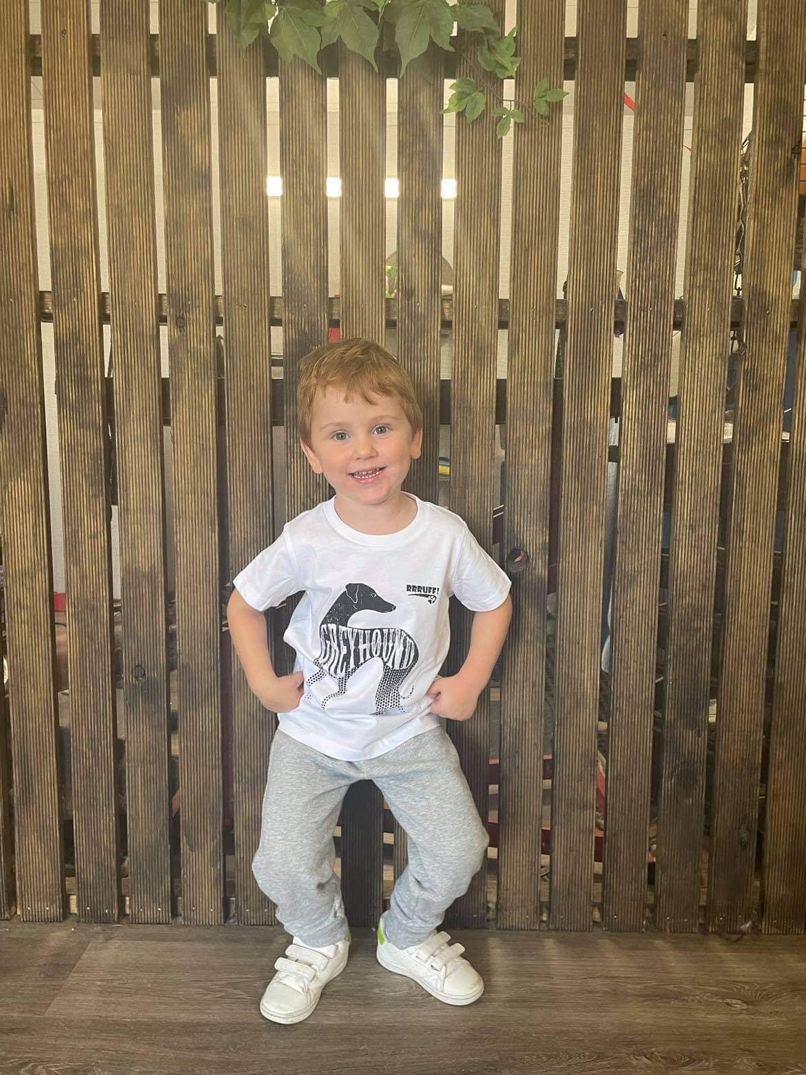 Kid’s tshirt greyhound design cotton