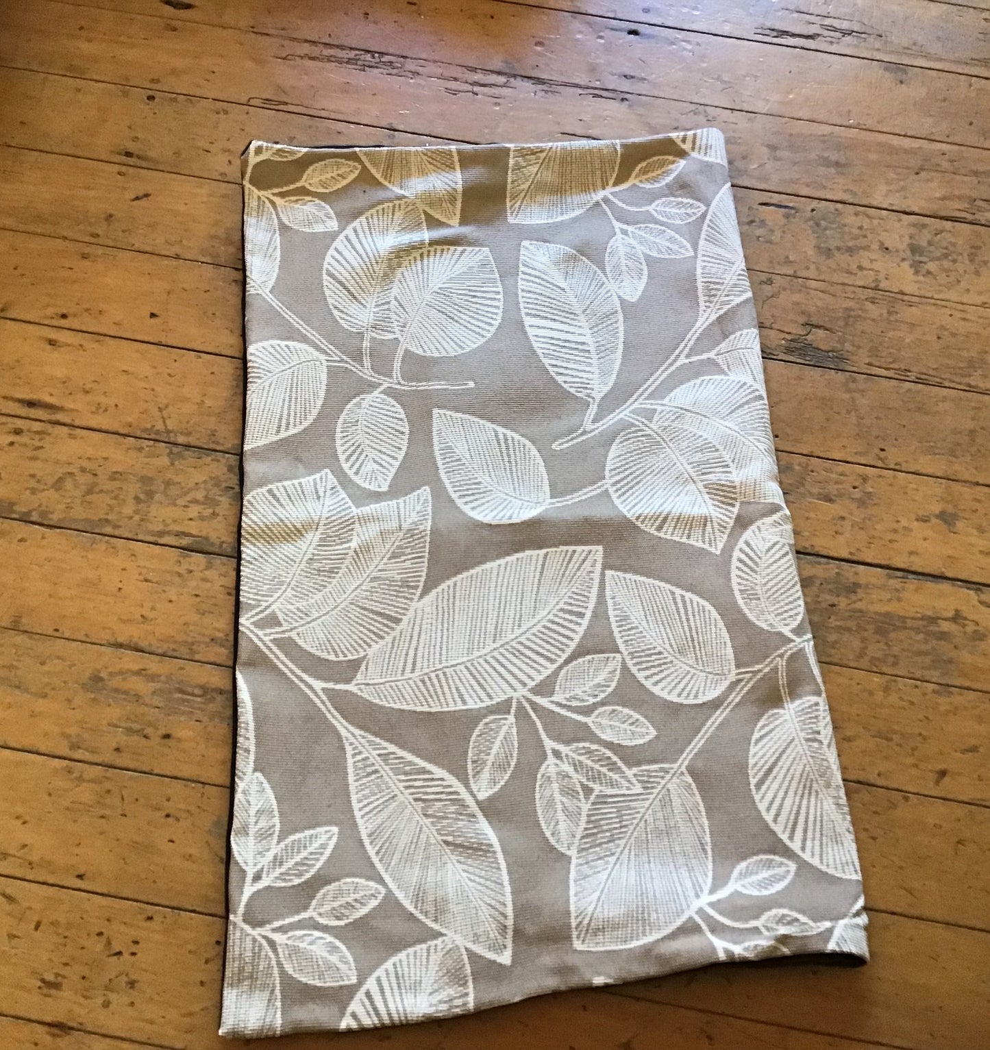 Stuff it cover only, dog bed, tough upholstery fabric, tan leaves durable furnishing fabric, with zip