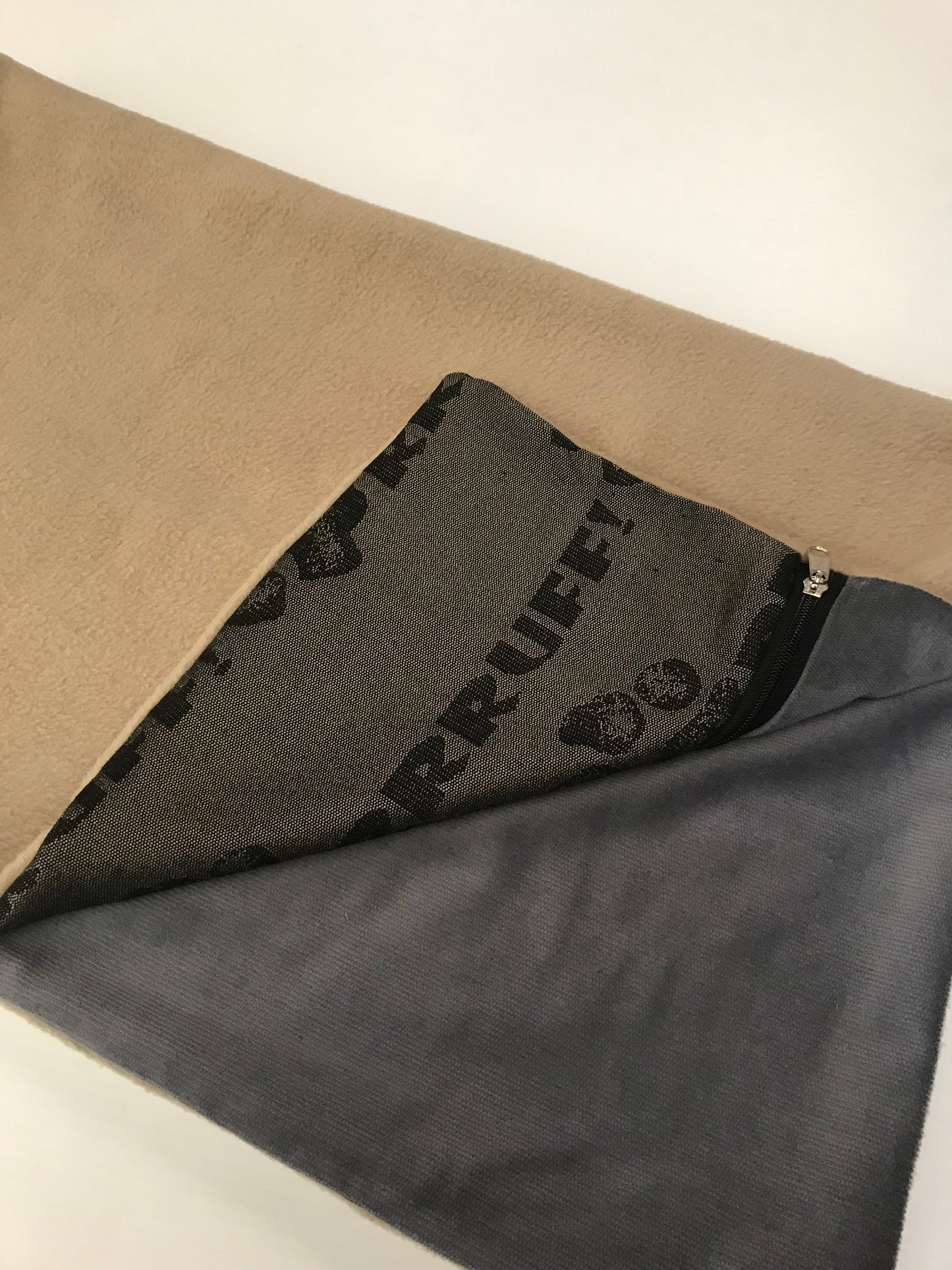 Beige fleece DIY cover only dog bed, washable fabric, recycled dog bed, kennel bed puppy mastiff Dane big large