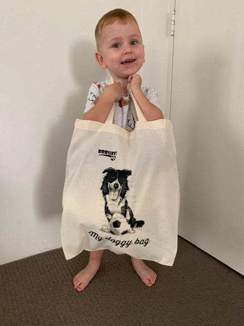 tote bag book bag shopping bag border collie bag birthday gift
