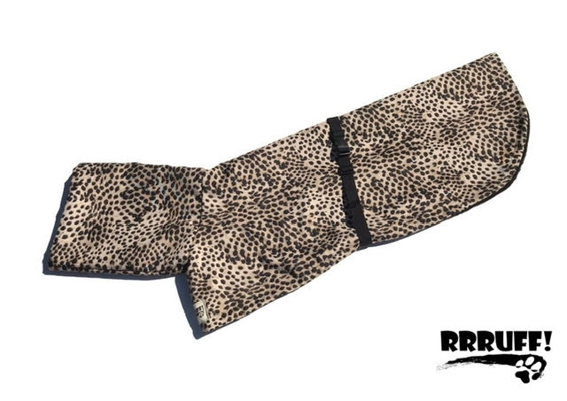 Clearance Leopard print Greyhound coat deluxe style, lightweight washable