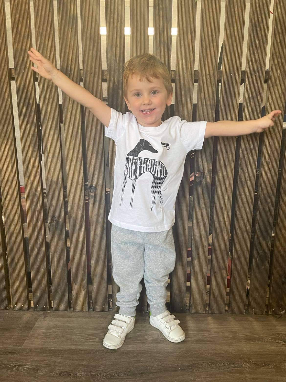 Kid’s tshirt greyhound design cotton