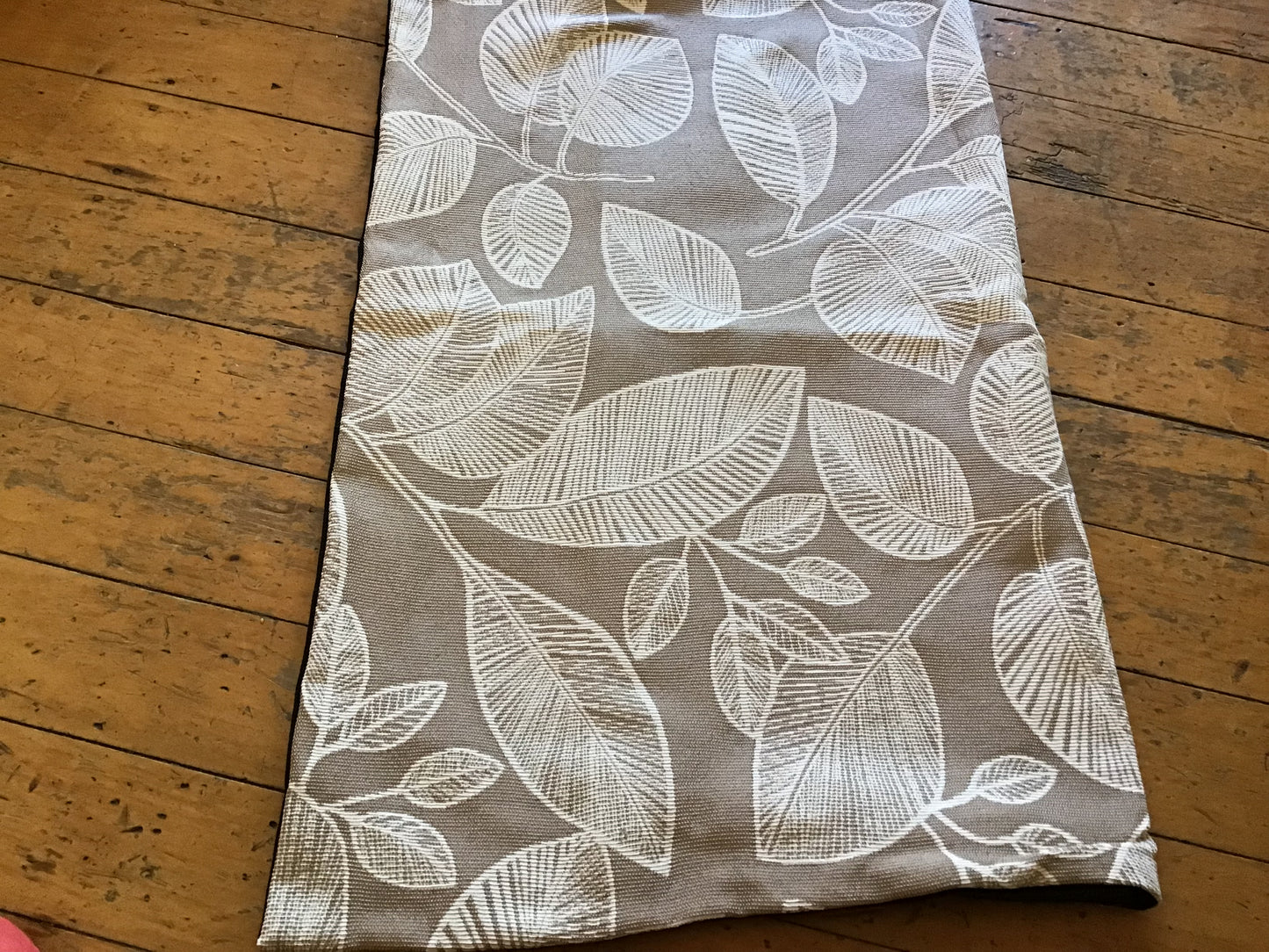 Stuff it cover only, dog bed, tough upholstery fabric, tan leaves durable furnishing fabric, with zip