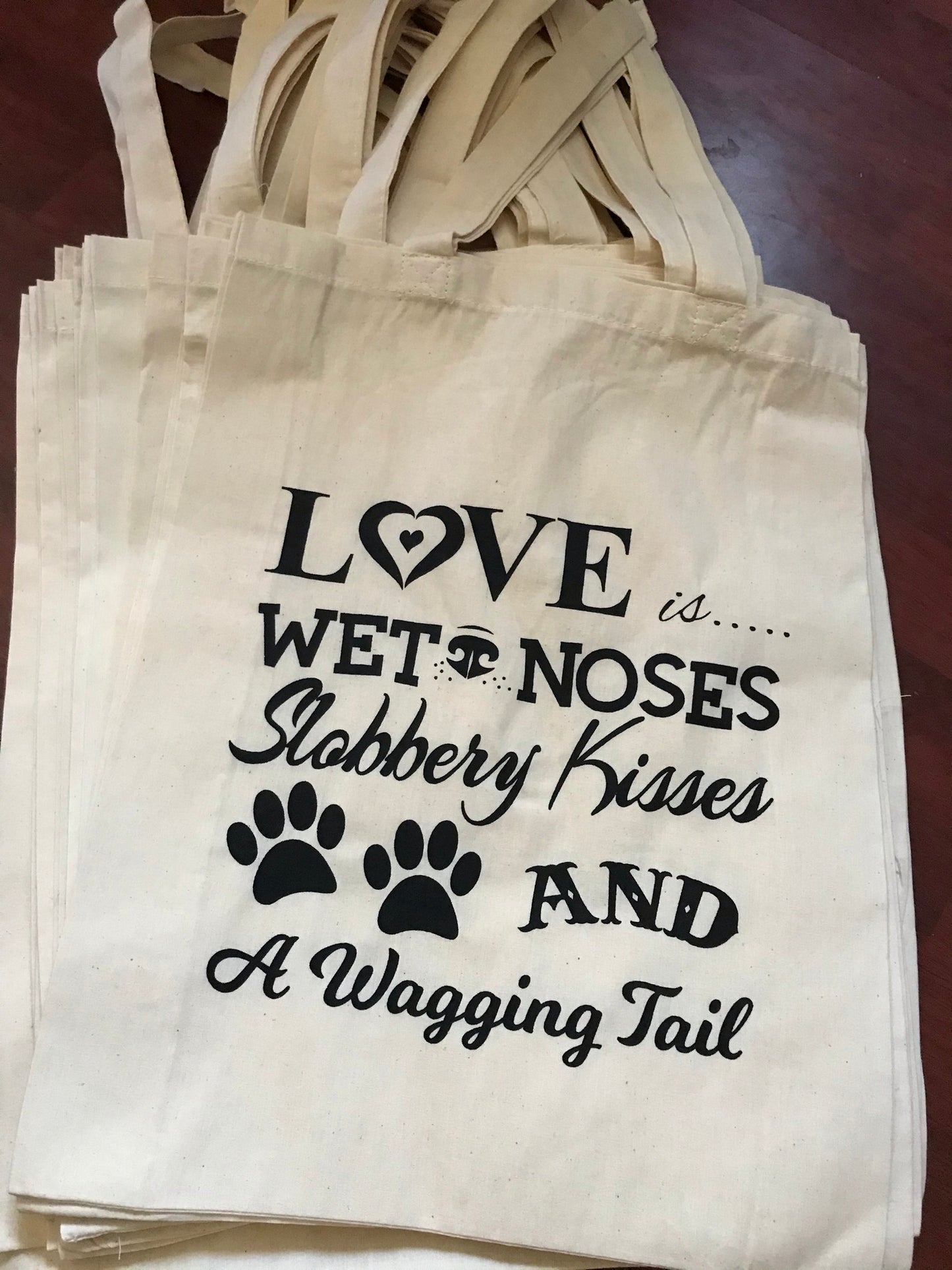 tote bag book bag shopping bag doglover doggy bag birthday gift