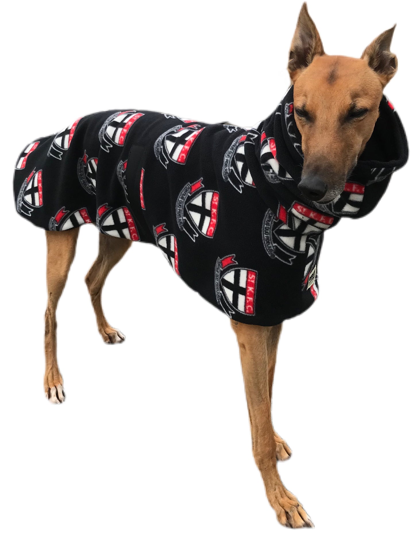 AFL St Kilda inspired greyhound coat deluxe style double polar fleece washable