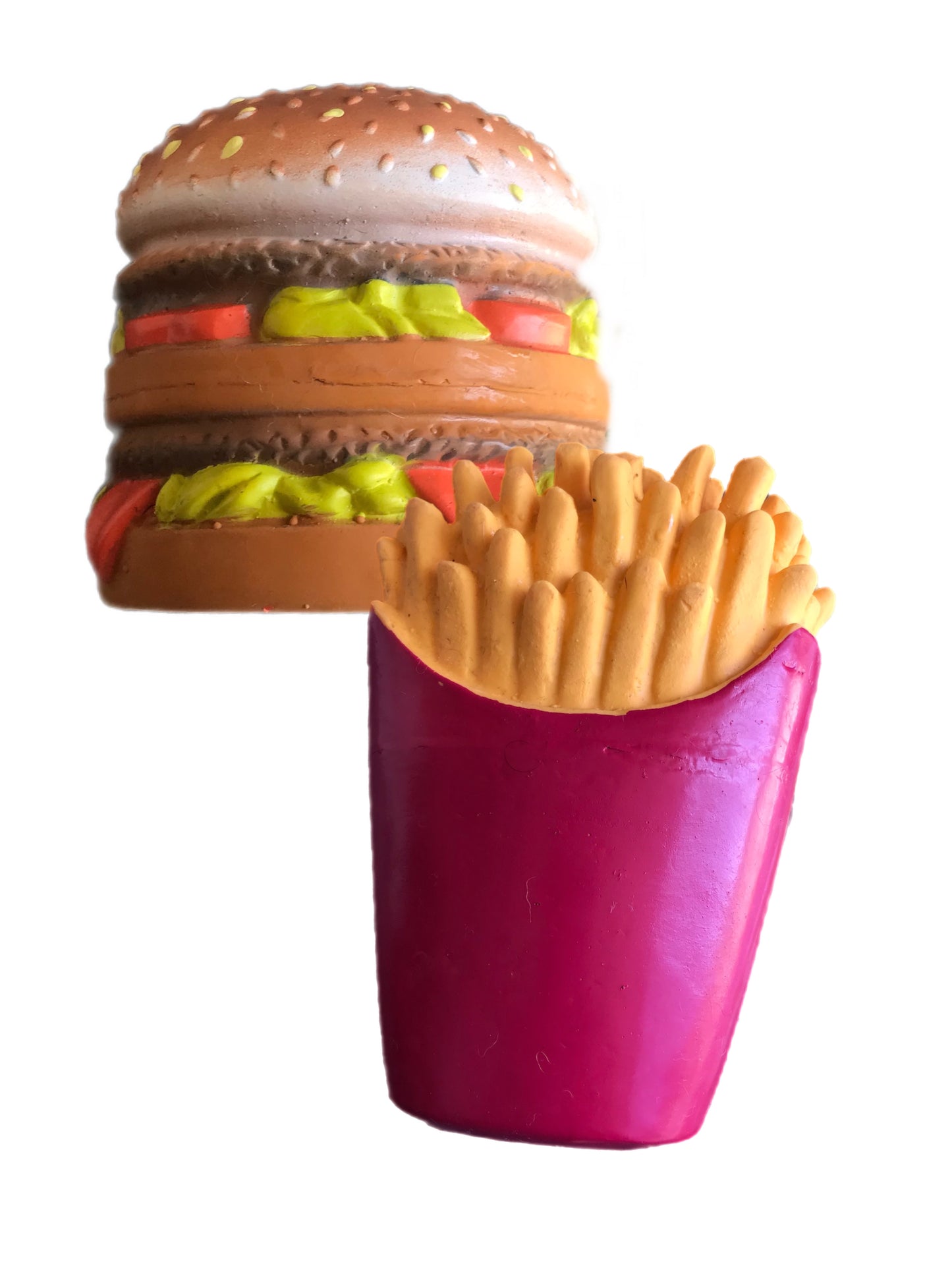 Hamburger latex squeaky toy