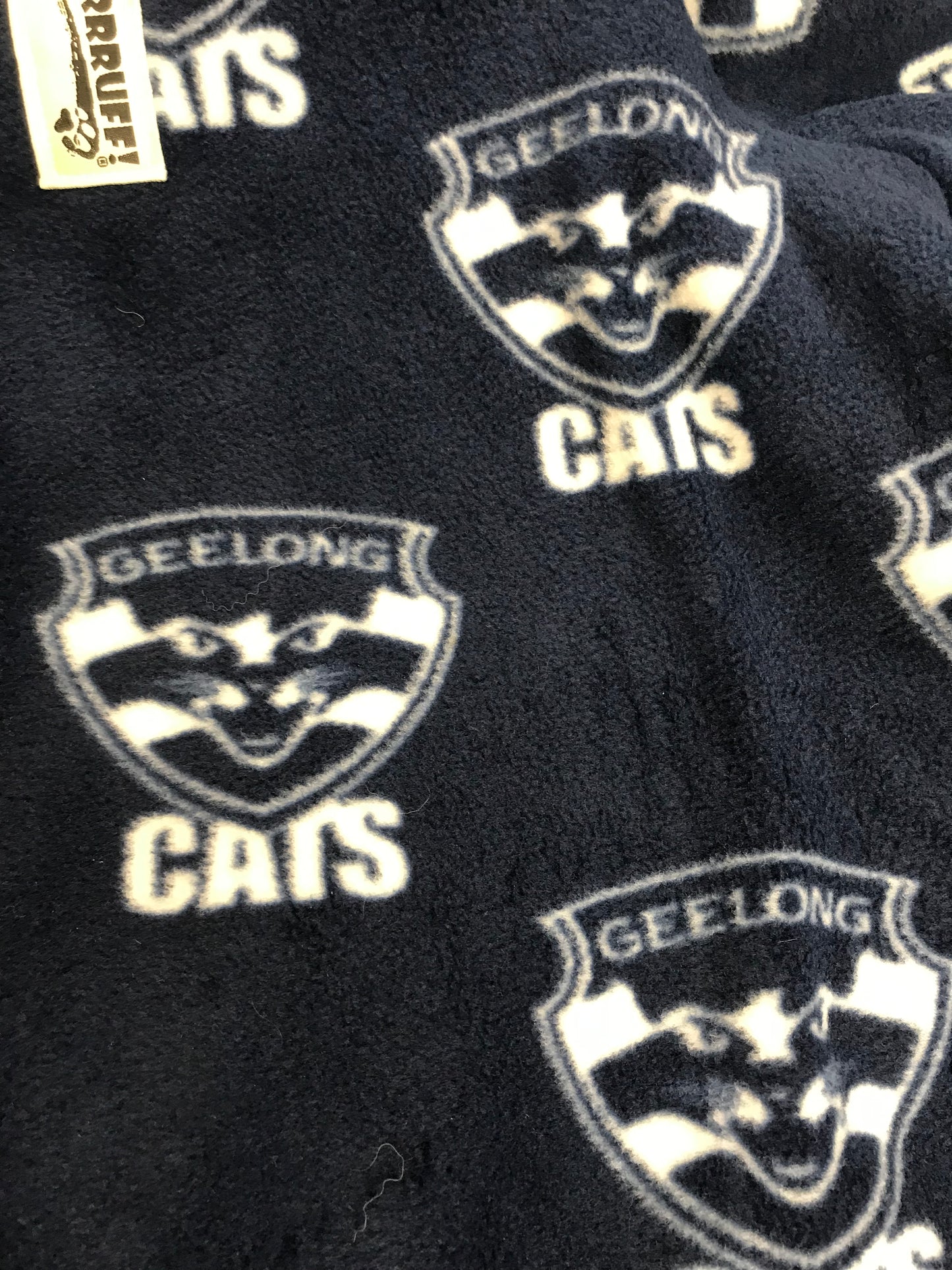 AFL Geelong inspired greyhound coat deluxe style double polar fleece washable