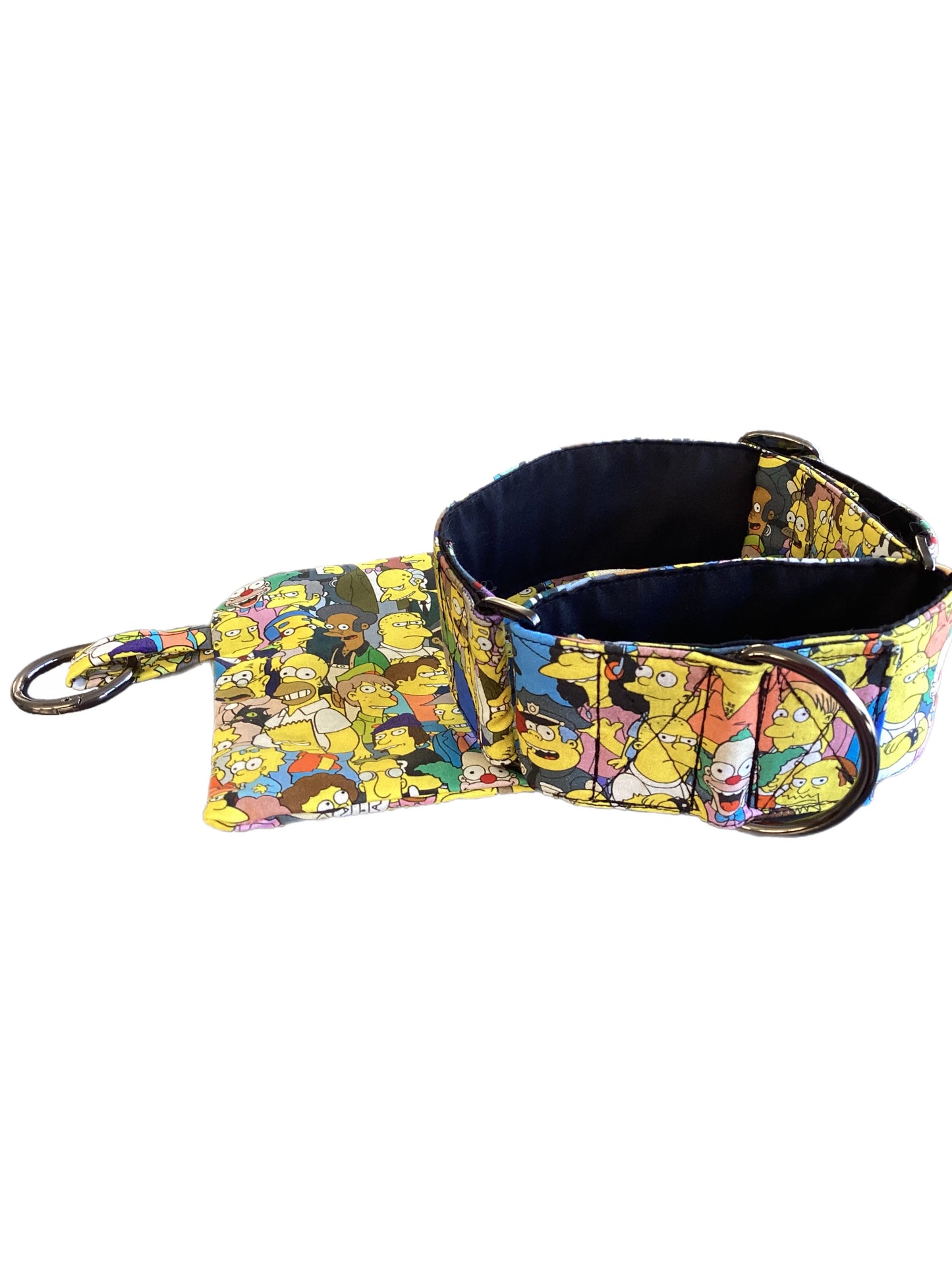 Martingale collar greyhound 5cms Simpsons family cotton fabric