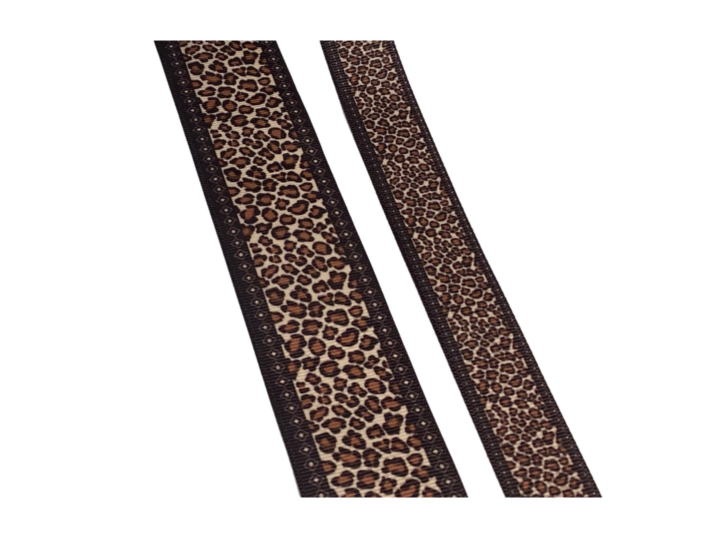 Staggered Martingale collar greyhound leopard print