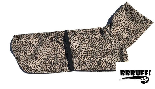 Leopard print Greyhound coat deluxe style, summer rainwear, washable