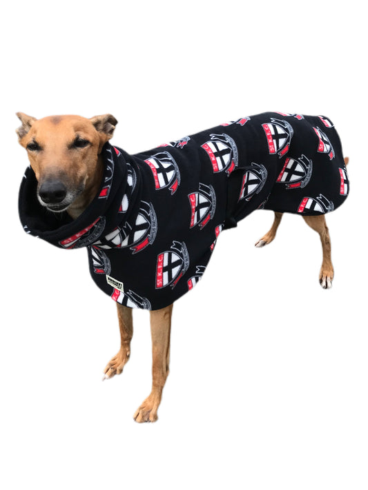 AFL St Kilda inspired greyhound coat deluxe style double polar fleece washable