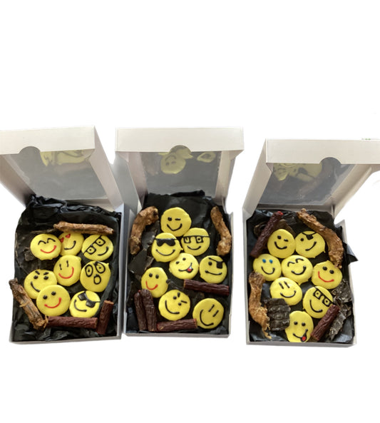 Emoji fun boxed cookies yoghurt treats gift pack sugar free