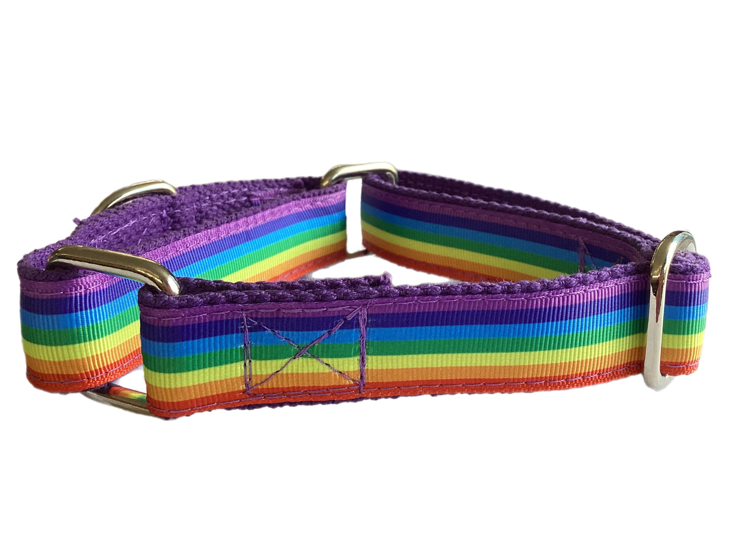 Rainbow colors 🏳️🌈 greyhound Martingale collar 25mm house collar