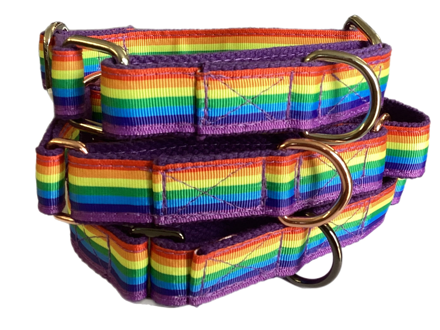 Rainbow colors 🏳️🌈 greyhound Martingale collar 25mm house collar