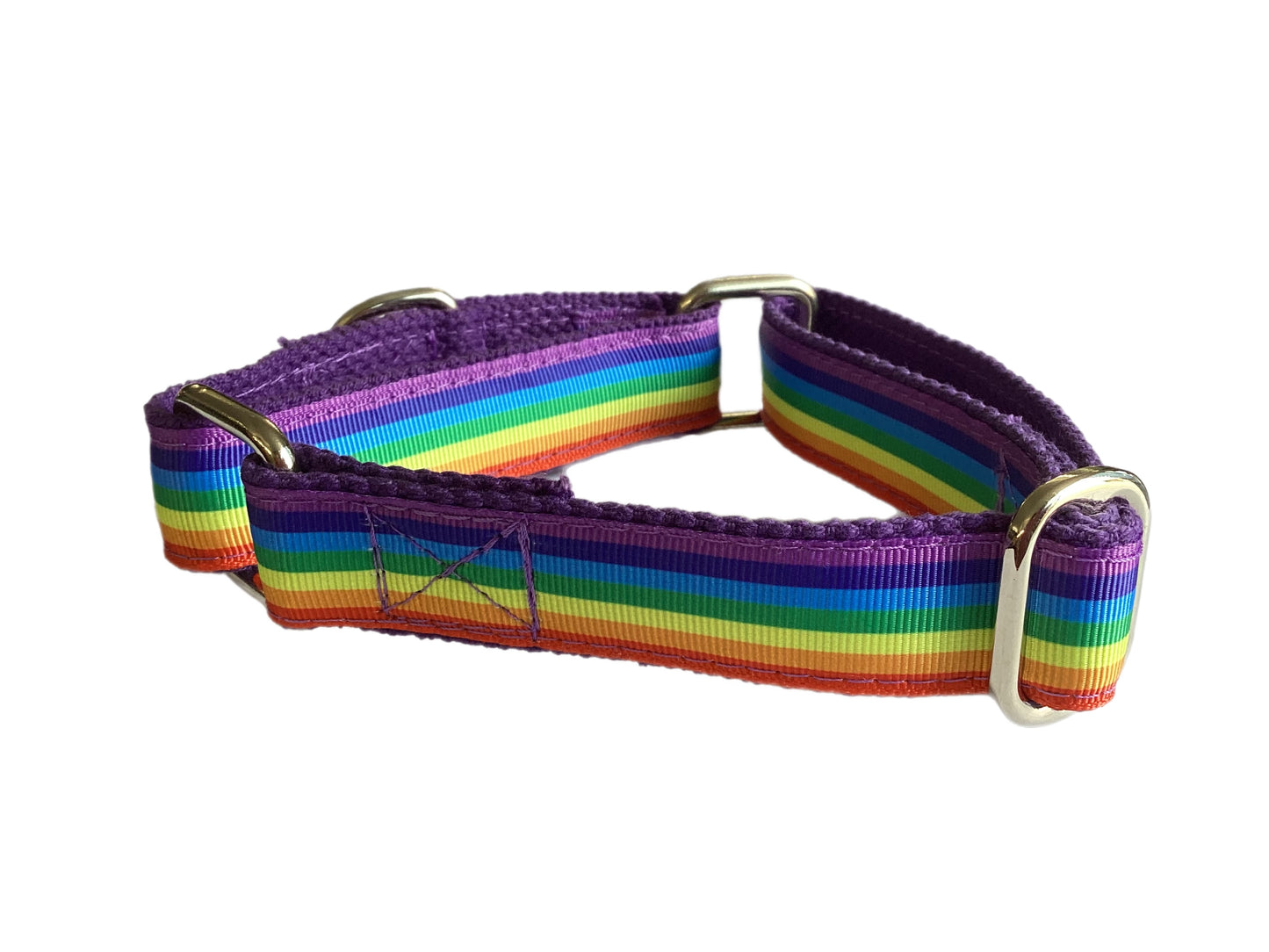 Rainbow colors 🏳️🌈 greyhound Martingale collar 25mm house collar
