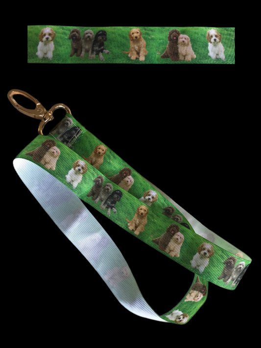 Cavoodle oodle doodle keyring lanyard, birthday gift