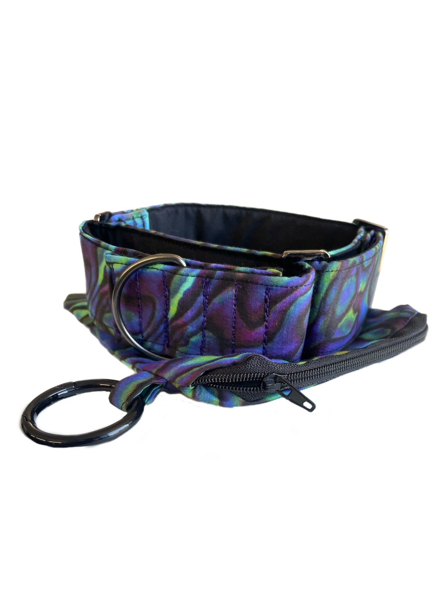 Abalone shell design greyhound Martingale collar cotton covered super soft