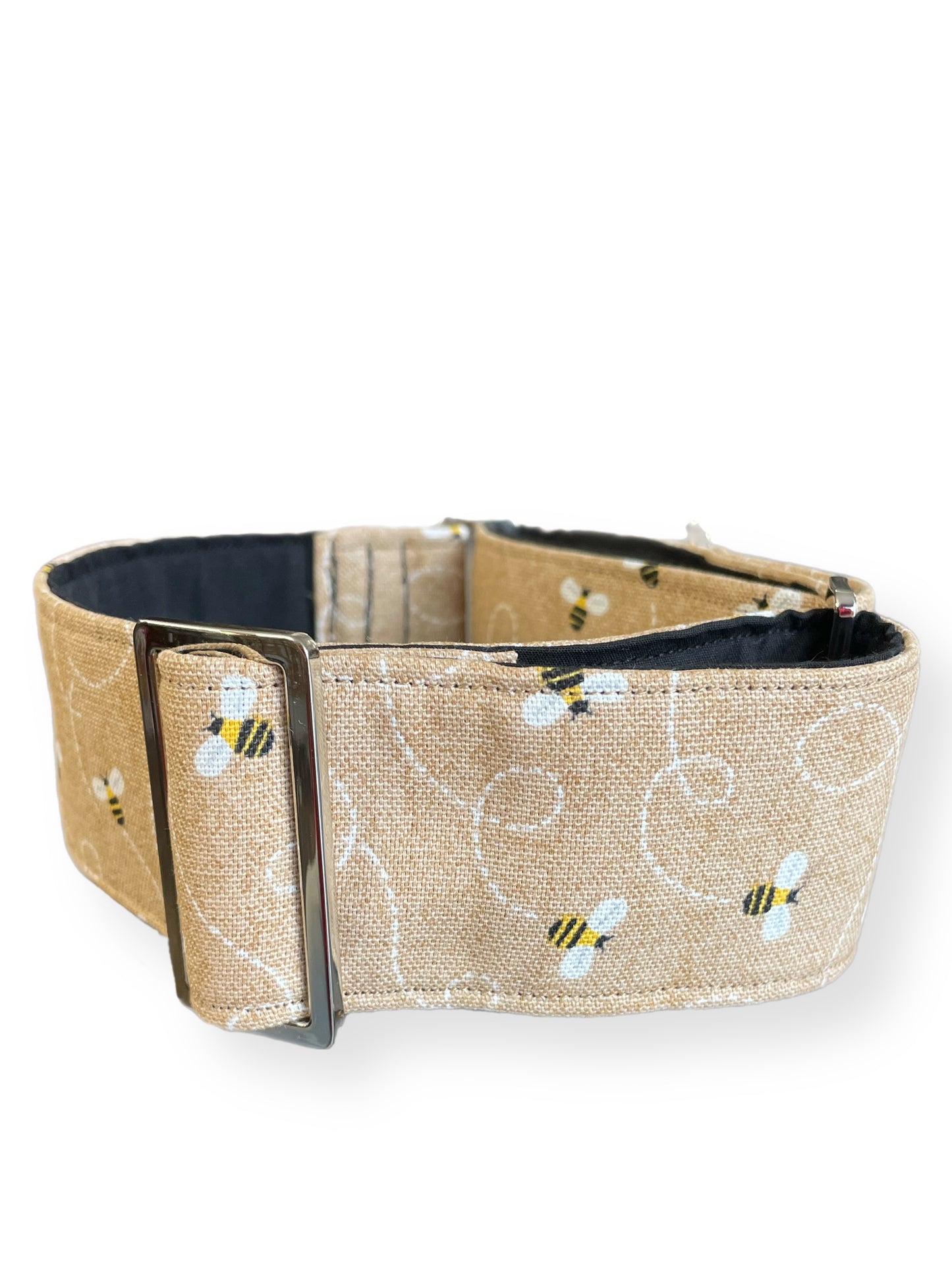 Dont bee beige greyhound Martingale collar cotton covered 50mm width super soft