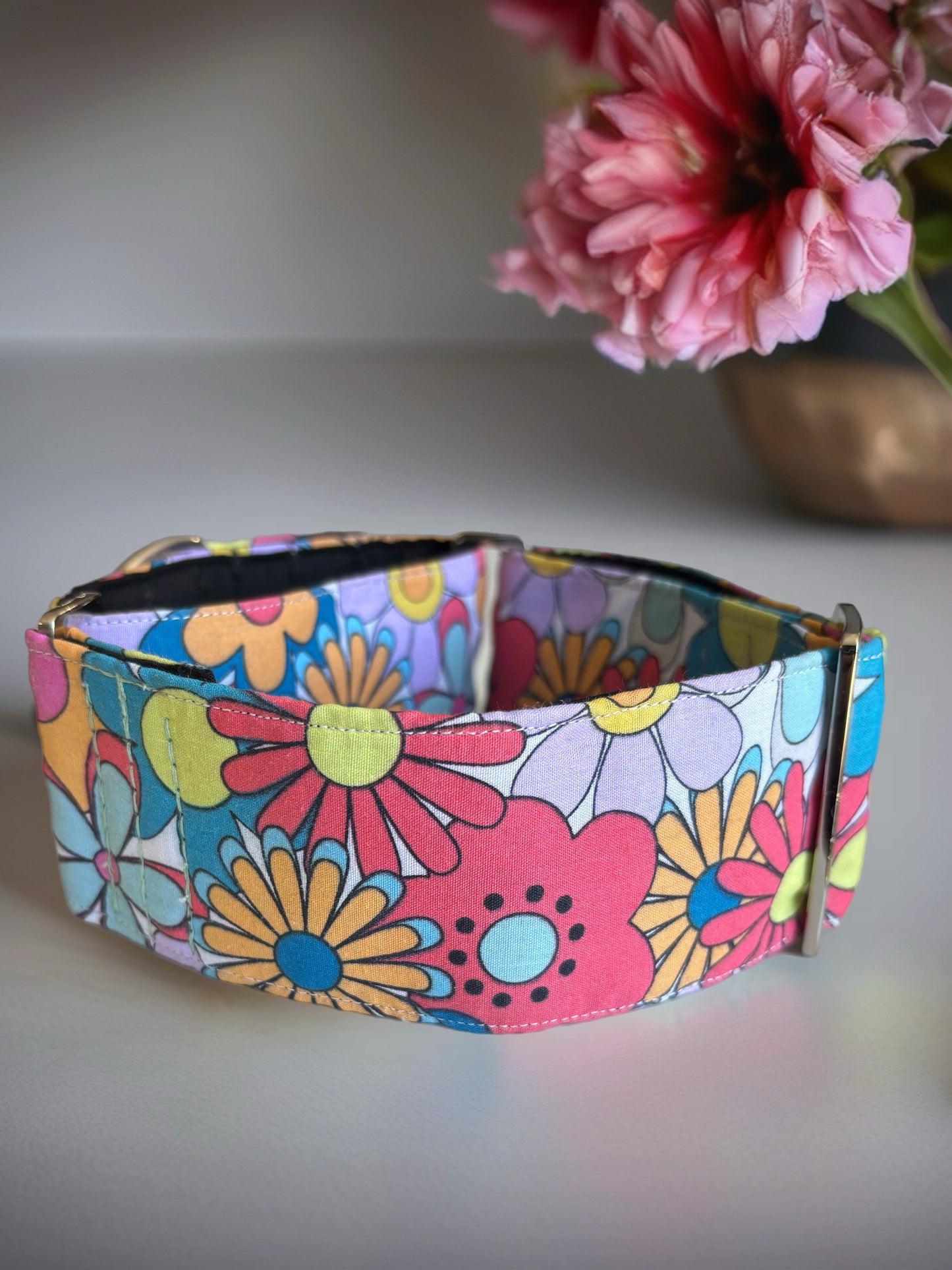 Greyhound Martingale collar cotton covered super soft