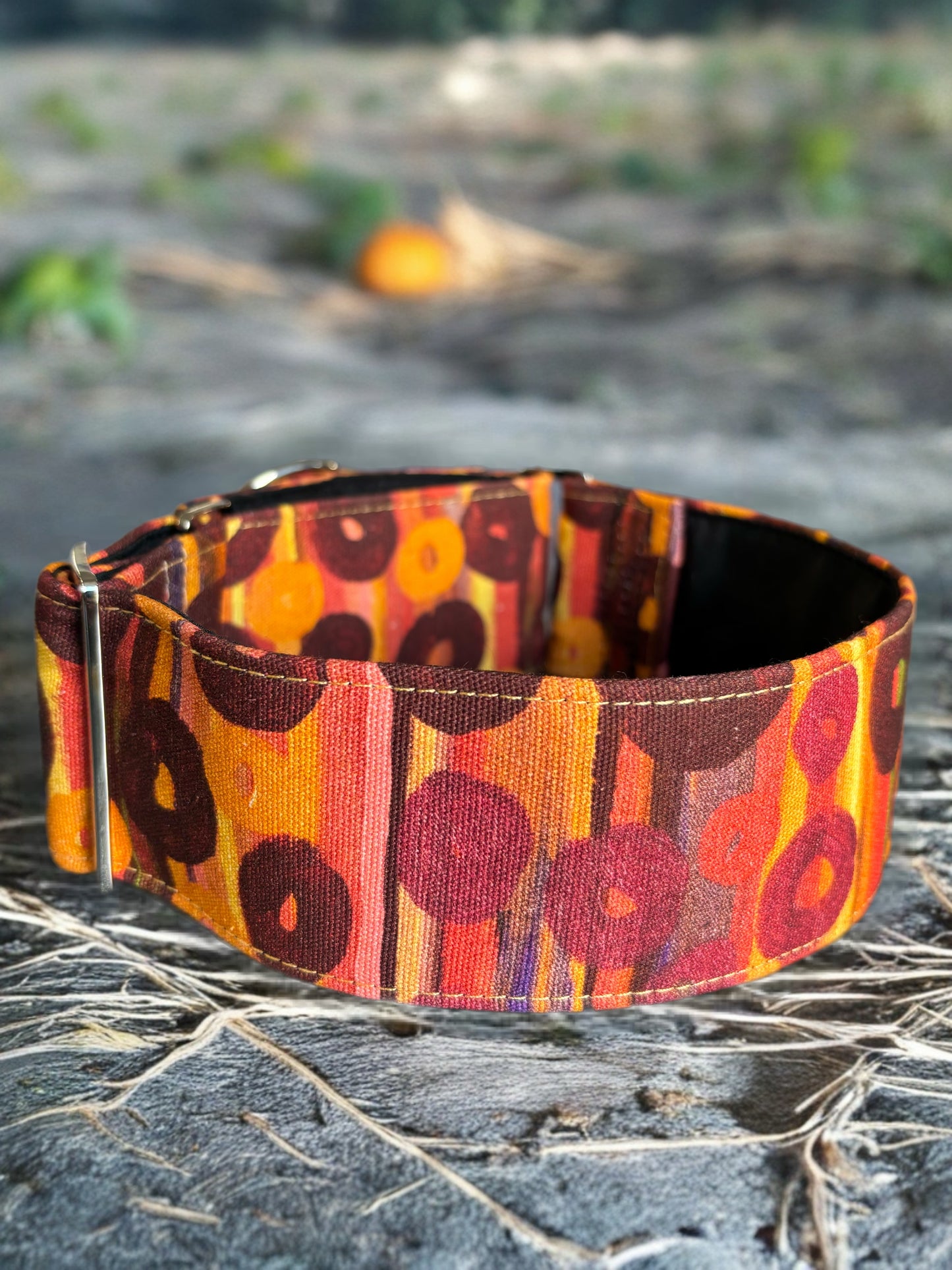 Sunset rhythm indigenous print Martingale collar 50 & 38mm width