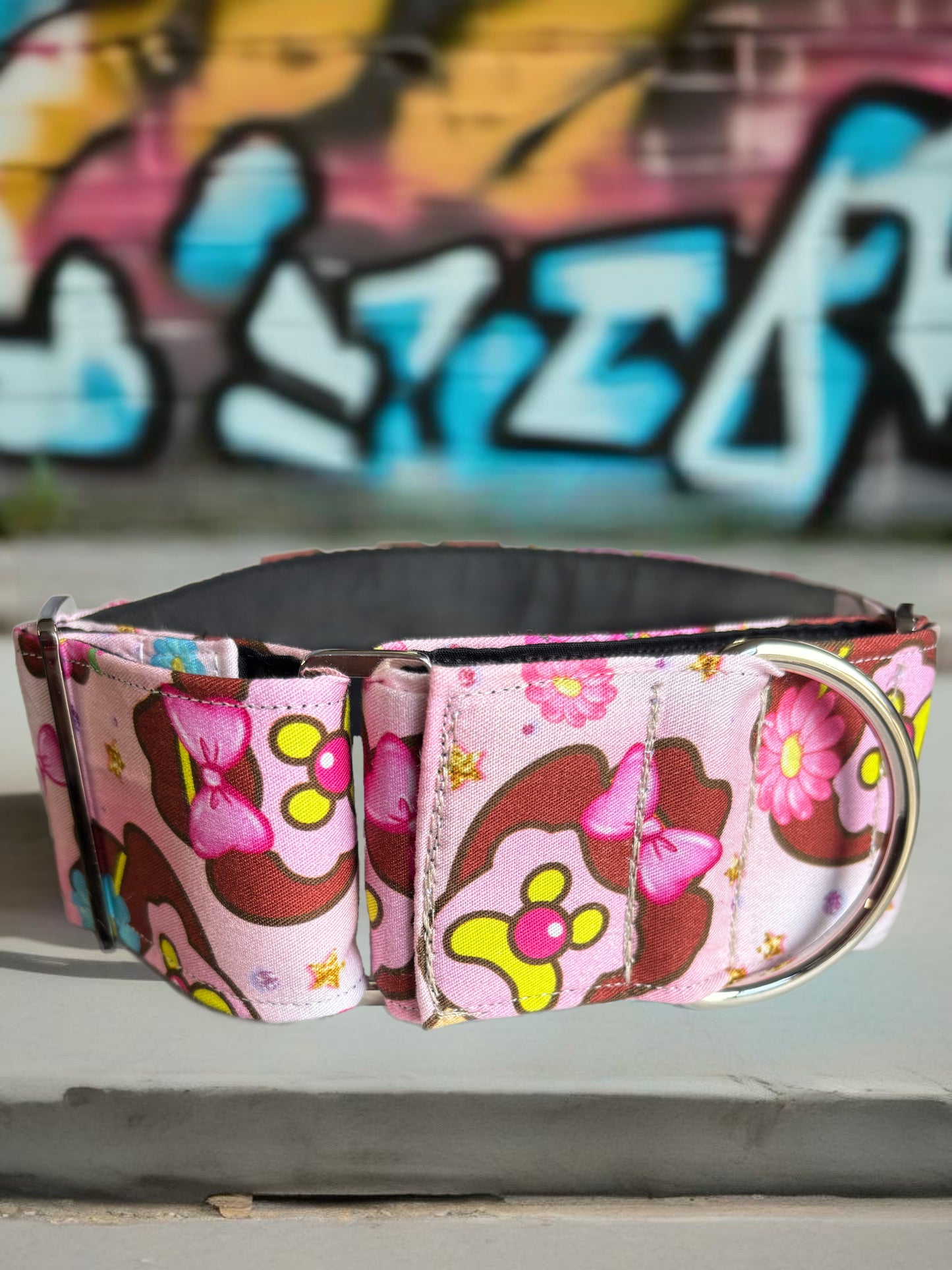 Bubble O BIll Martingale collar cotton covered 50mm width soft and comfy