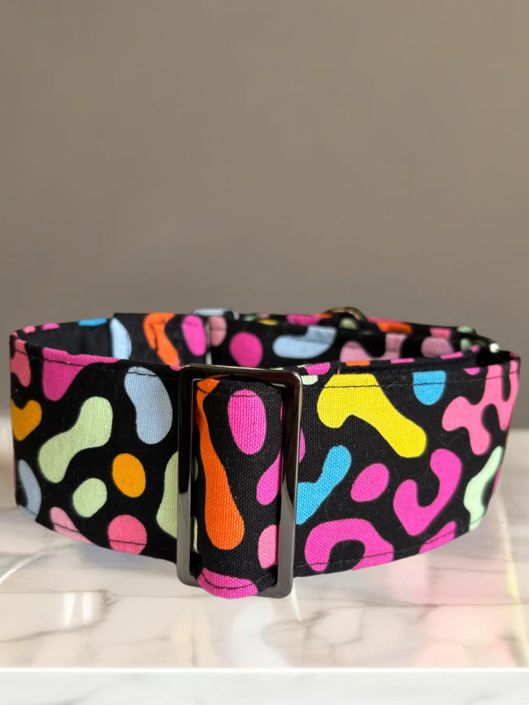 Bright and vivid colorscope Martingale collar cotton covered 50mm width soft and comfy