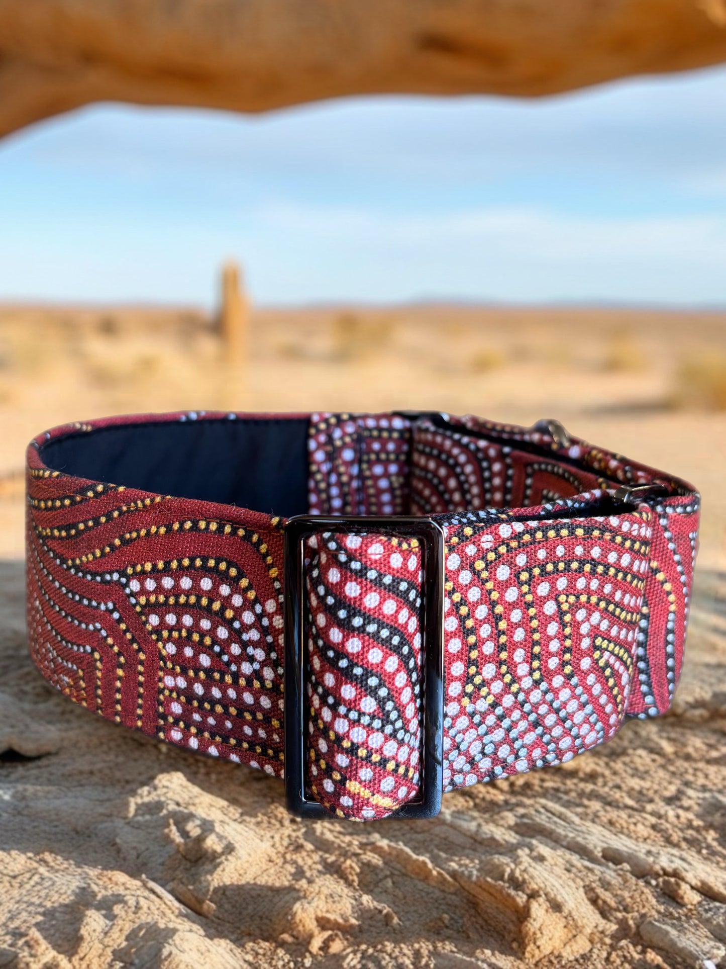 Indigenous design print Martingale collar 50 & 38mm width