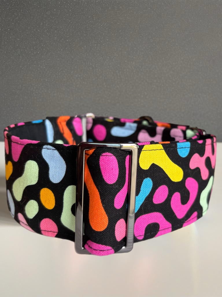 Bright and vivid colorscope Martingale collar cotton covered 50mm width soft and comfy