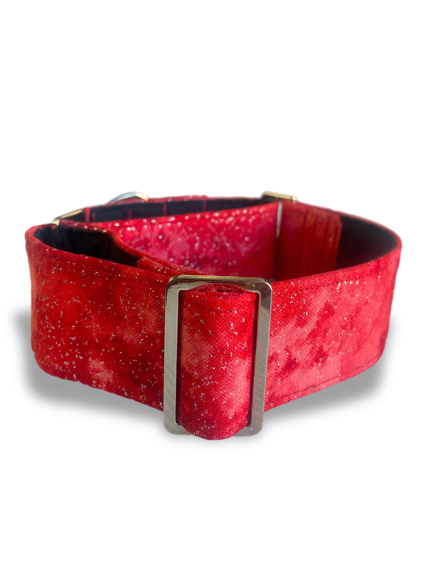 Red delicious greyhound wide Martingale collar cotton covered super soft