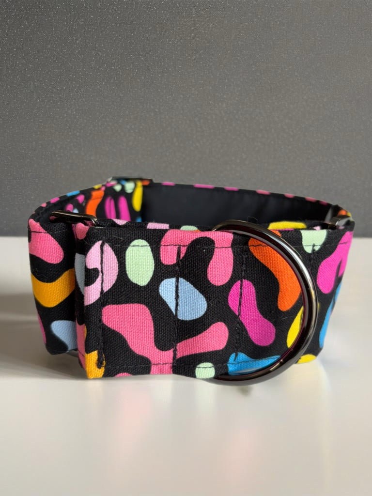 Bright and vivid colorscope Martingale collar cotton covered 50mm width soft and comfy