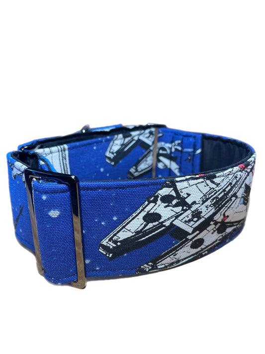 Star Wars greyhound Martingale collar sturdy cotton fabric covered 50mm width soft