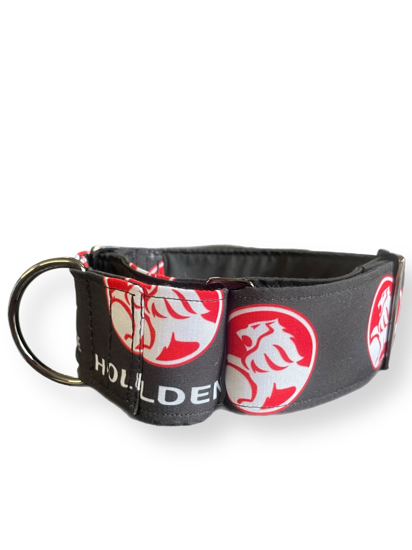 Holden logo enthusiast greyhound Martingale collar cotton covered 50mm super soft