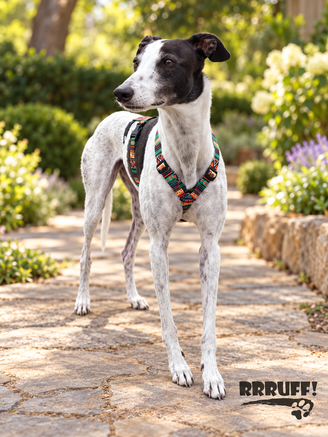 Our new TRIPLE Dee harness for the long dogs, escape resistant design