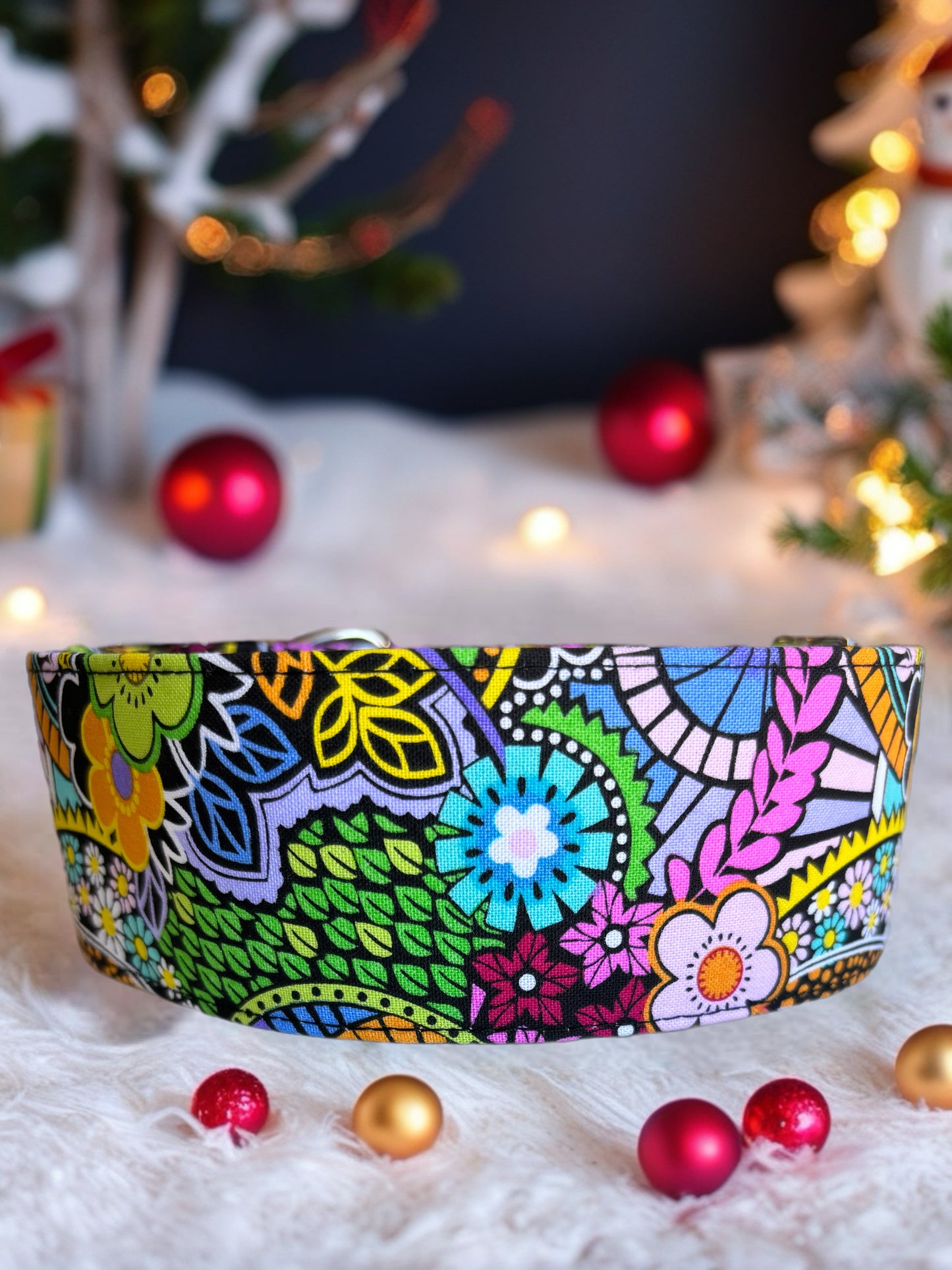 Groovy garden party Greyhound Martingale collar cotton soft