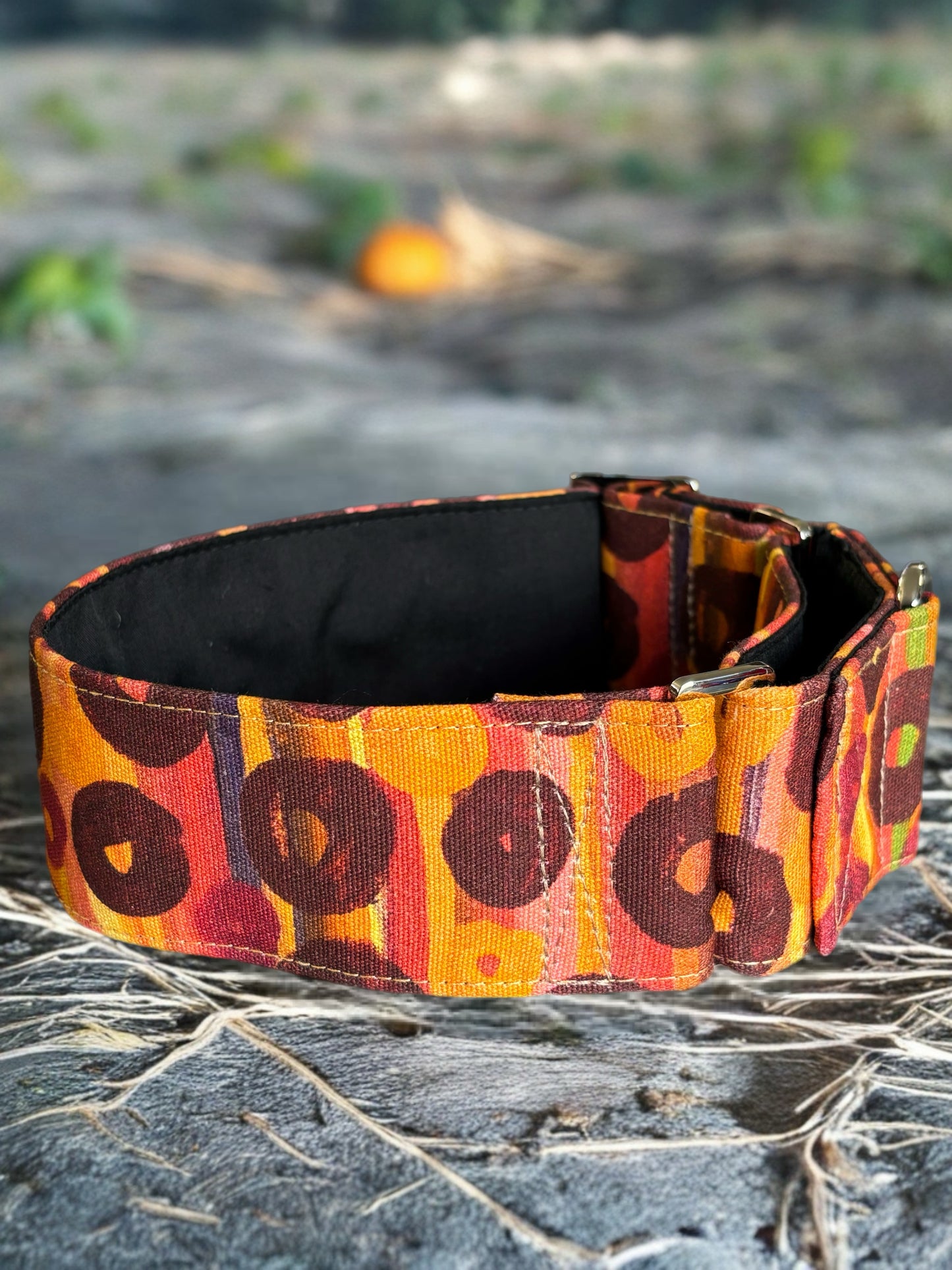 Sunset rhythm indigenous print Martingale collar 50 & 38mm width