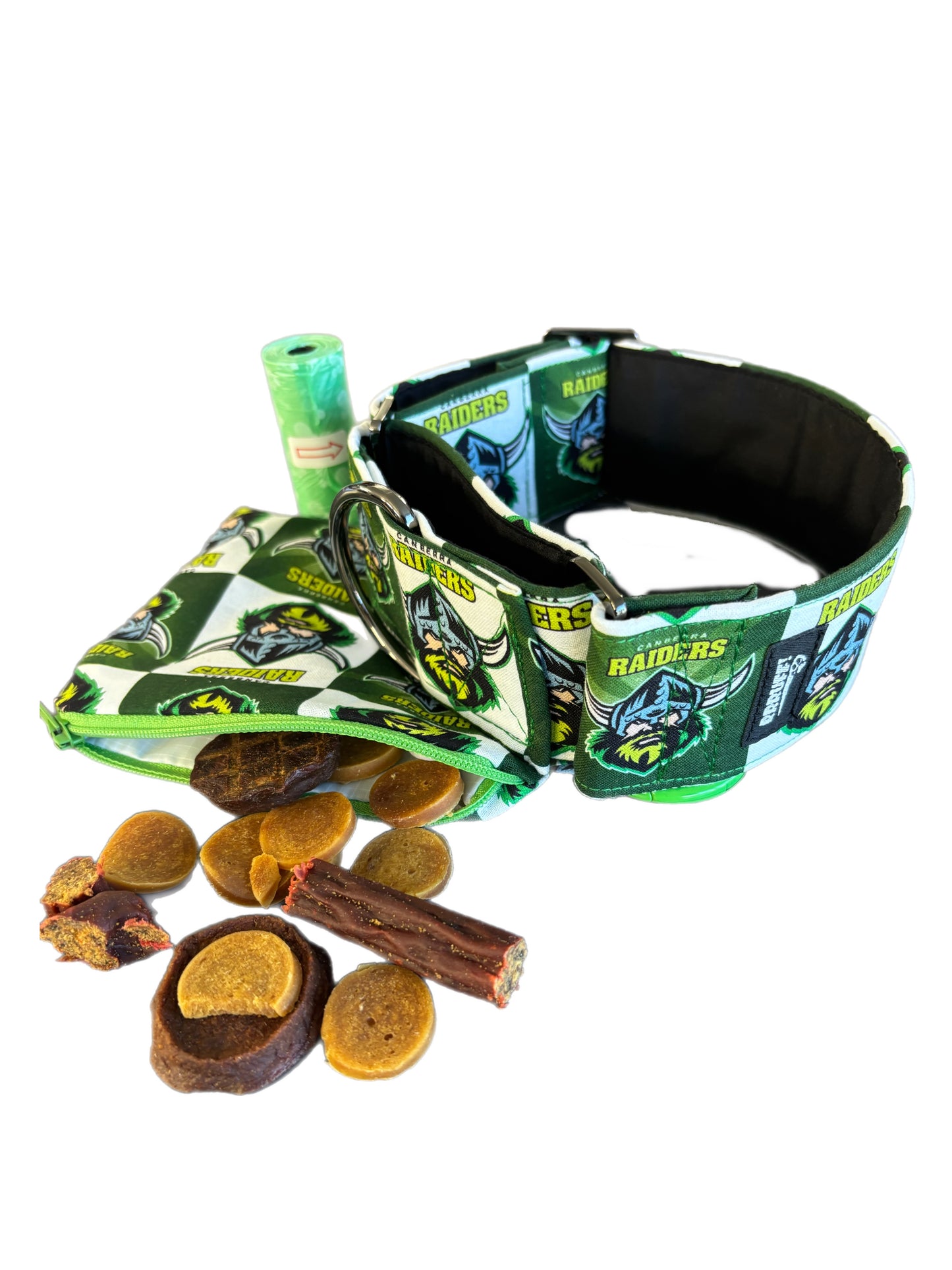 When one legend meets another! Raiders collar for the exceptional hound. Only a few made. Each piece is hand crafted