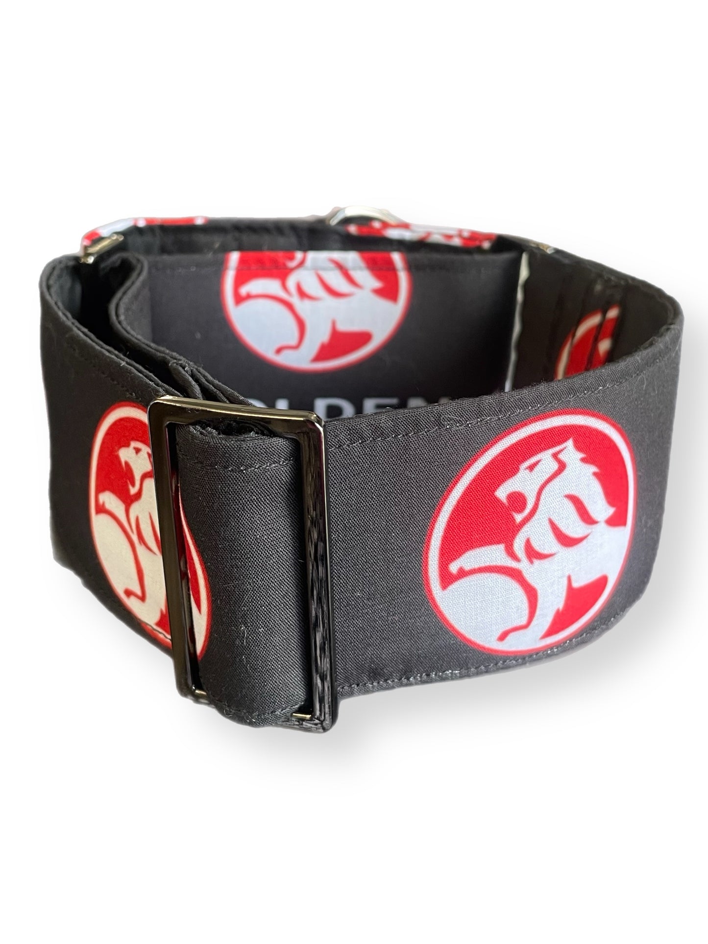 Holden logo enthusiast greyhound Martingale collar cotton covered 50mm super soft