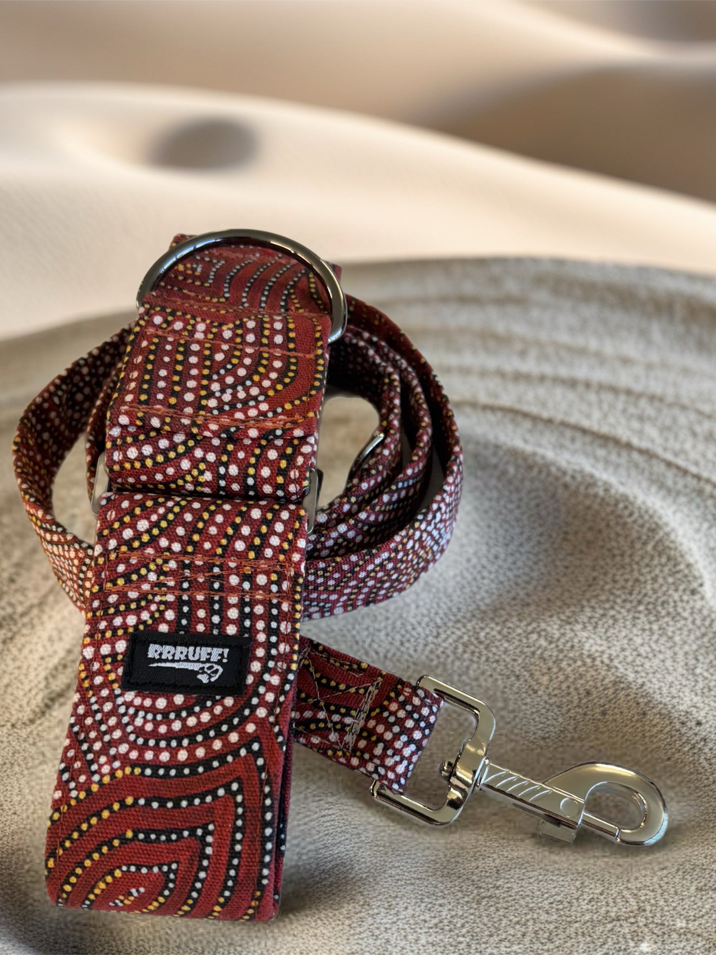 Indigenous design print Martingale collar 50 & 38mm width