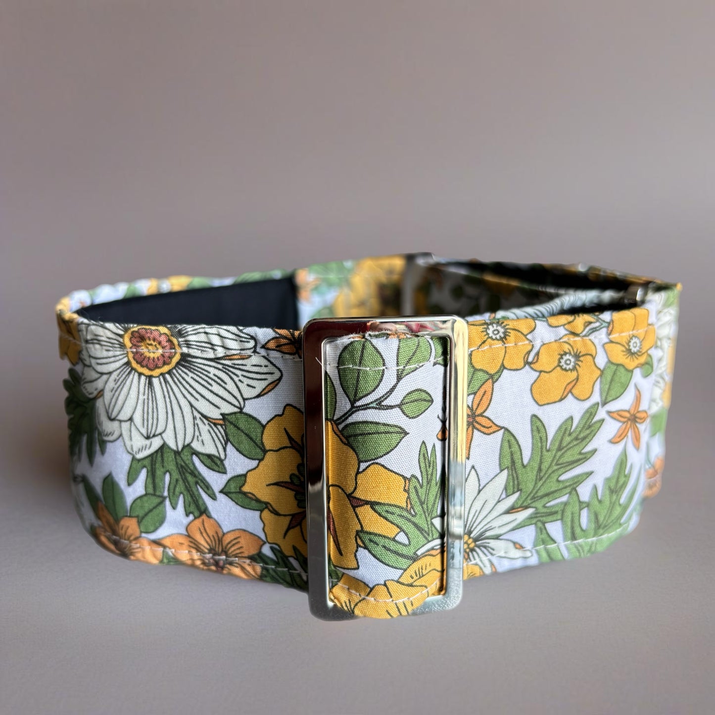 ‘Harvest’ greyhound Martingale collar cotton covered 38 & 50mm width