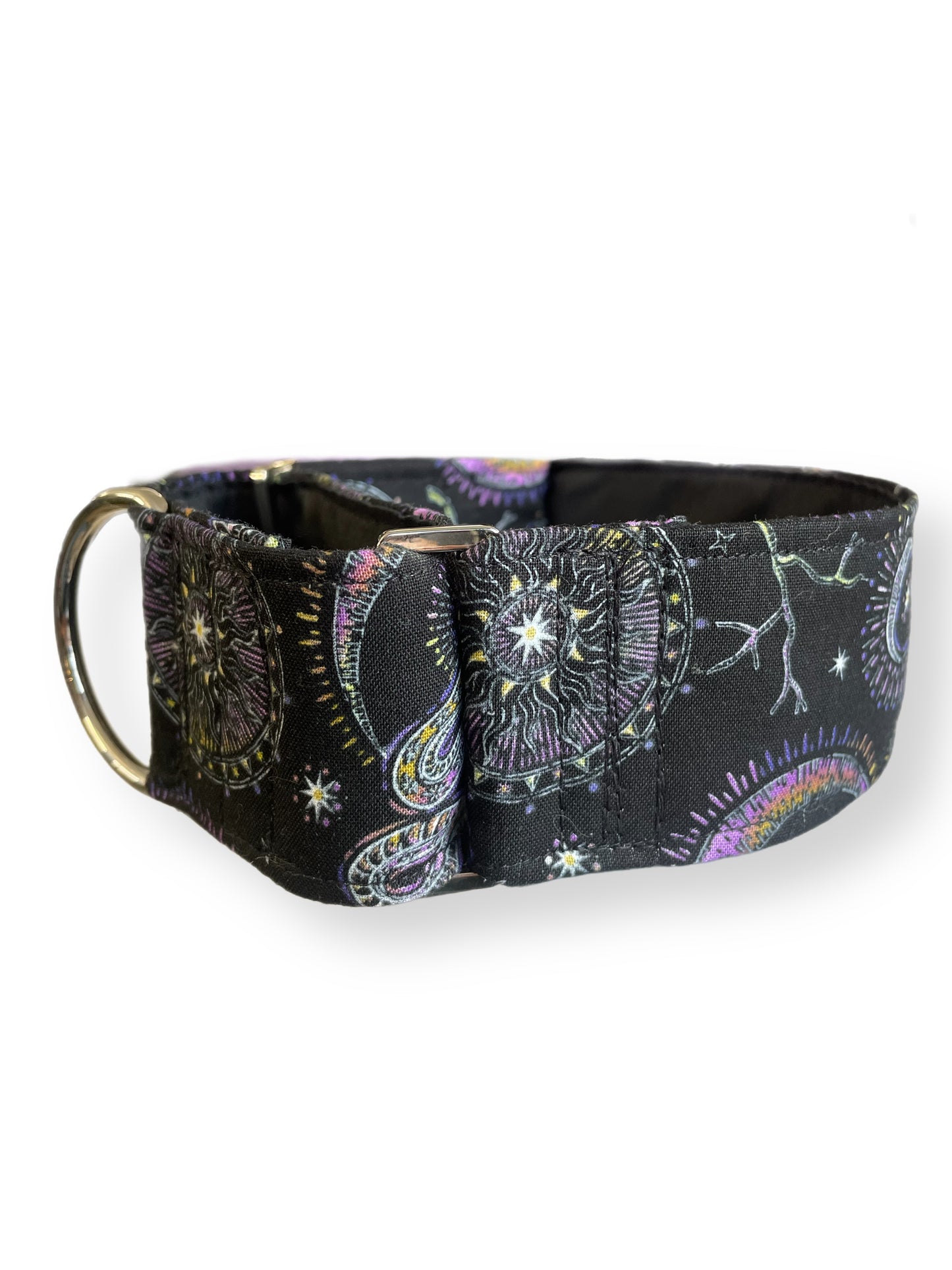 Spellbound enchanting magical sorcery greyhound design  Martingale collar cotton covered 50mm width super soft