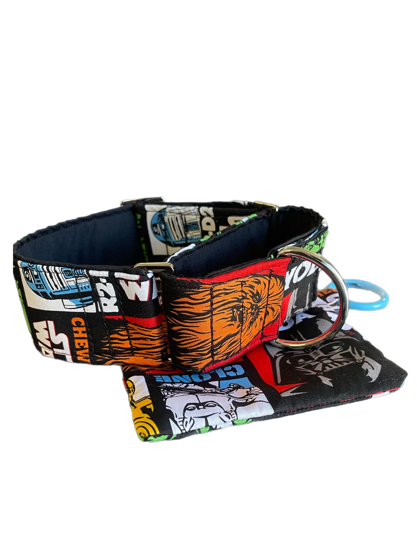 Star Wars bold greyhound Martingale collar cotton fabric covered 50mm width soft