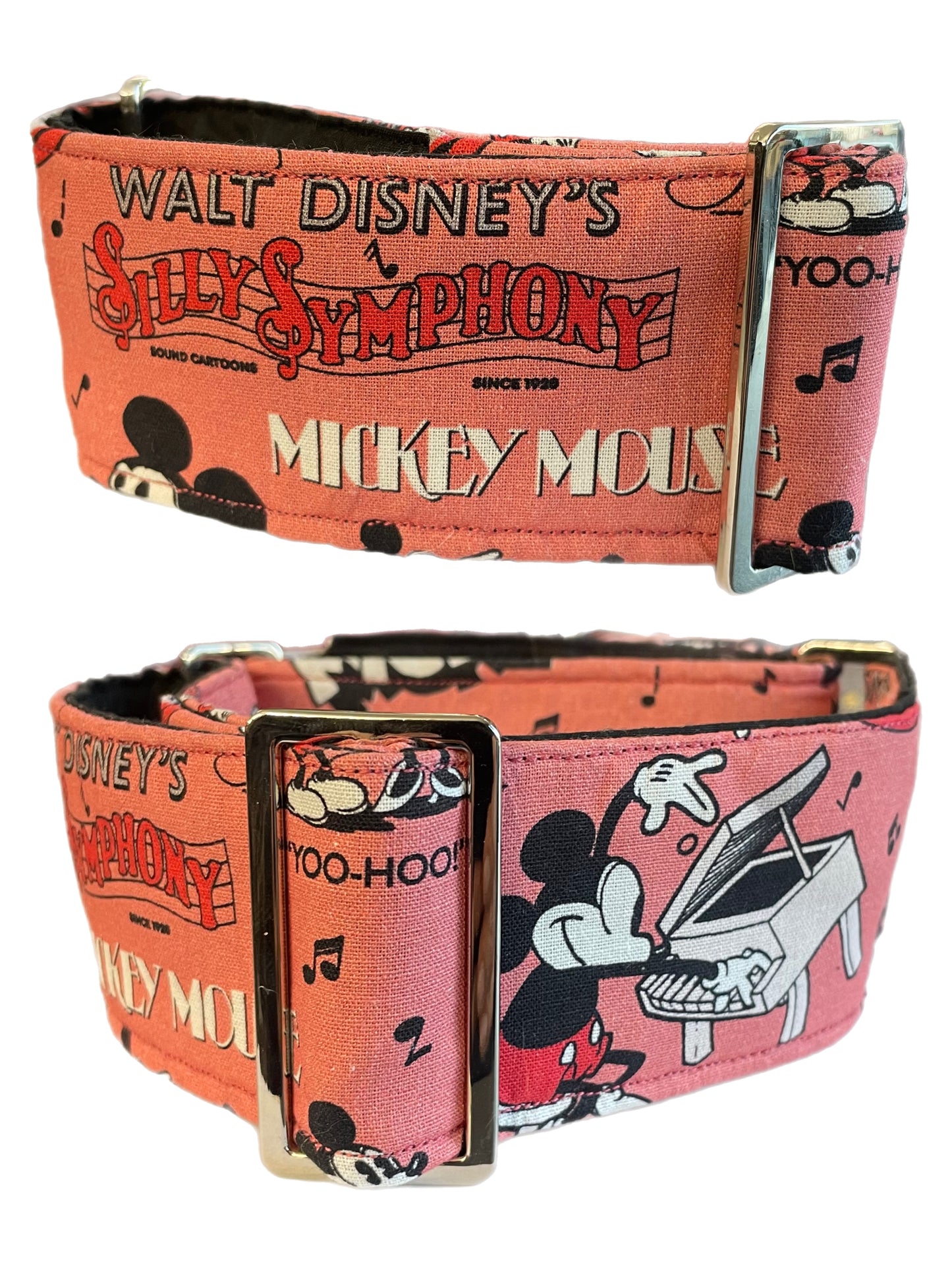 Silly Symphony Mickey Mouse Greyhound Martingale collar cotton wide 50cms