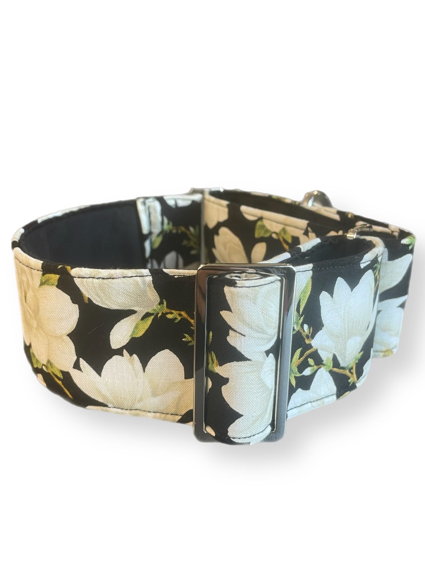 Gardenia flower greyhound wide Martingale collar cotton covered super soft