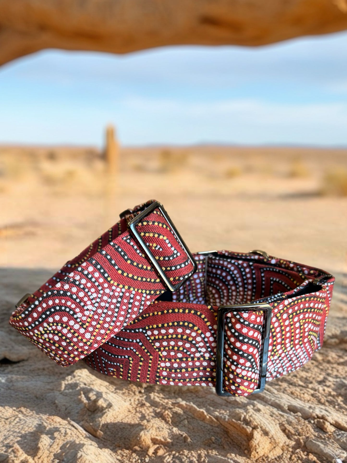 Indigenous design print Martingale collar 50 & 38mm width