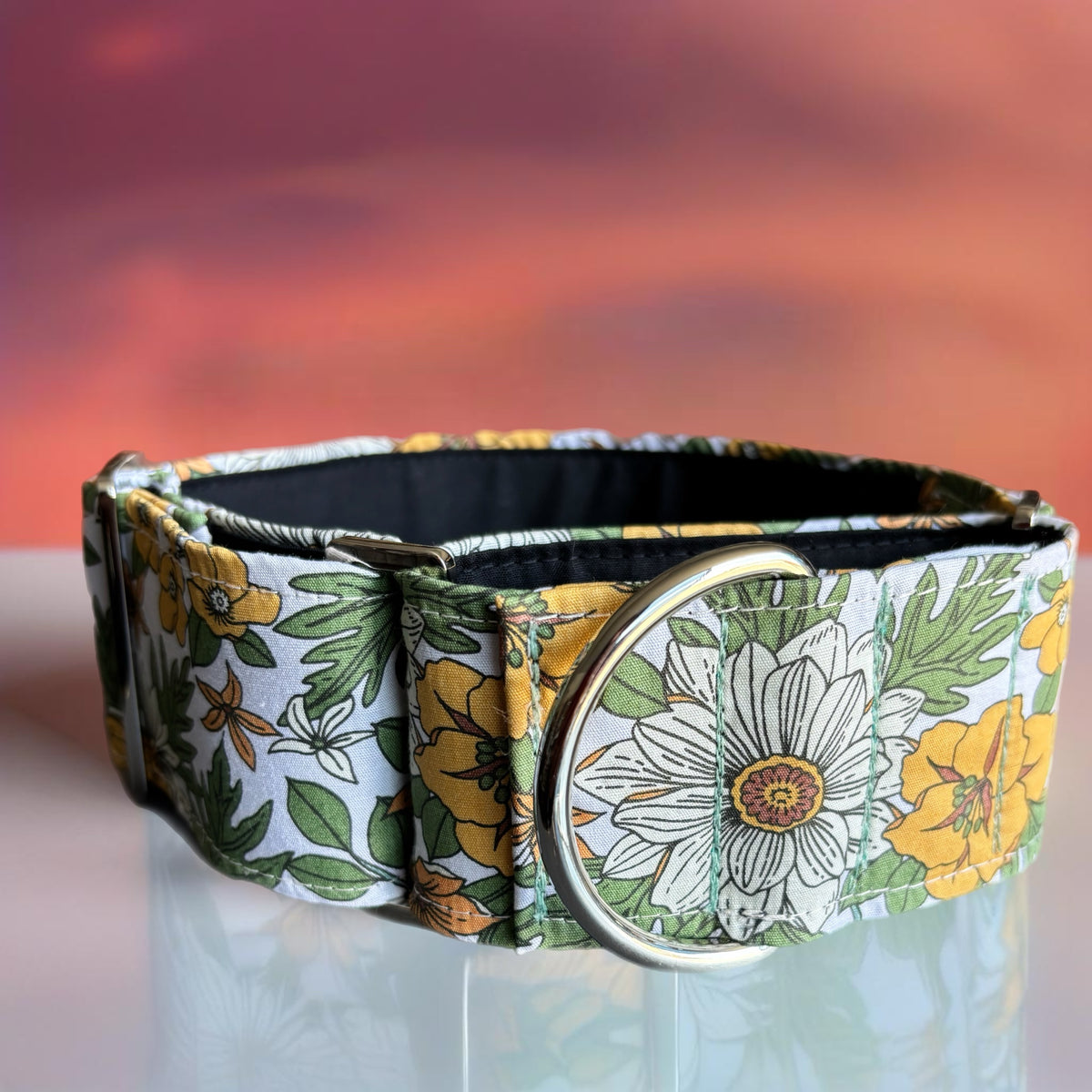 ‘Harvest’ greyhound Martingale collar cotton covered 38 & 50mm width