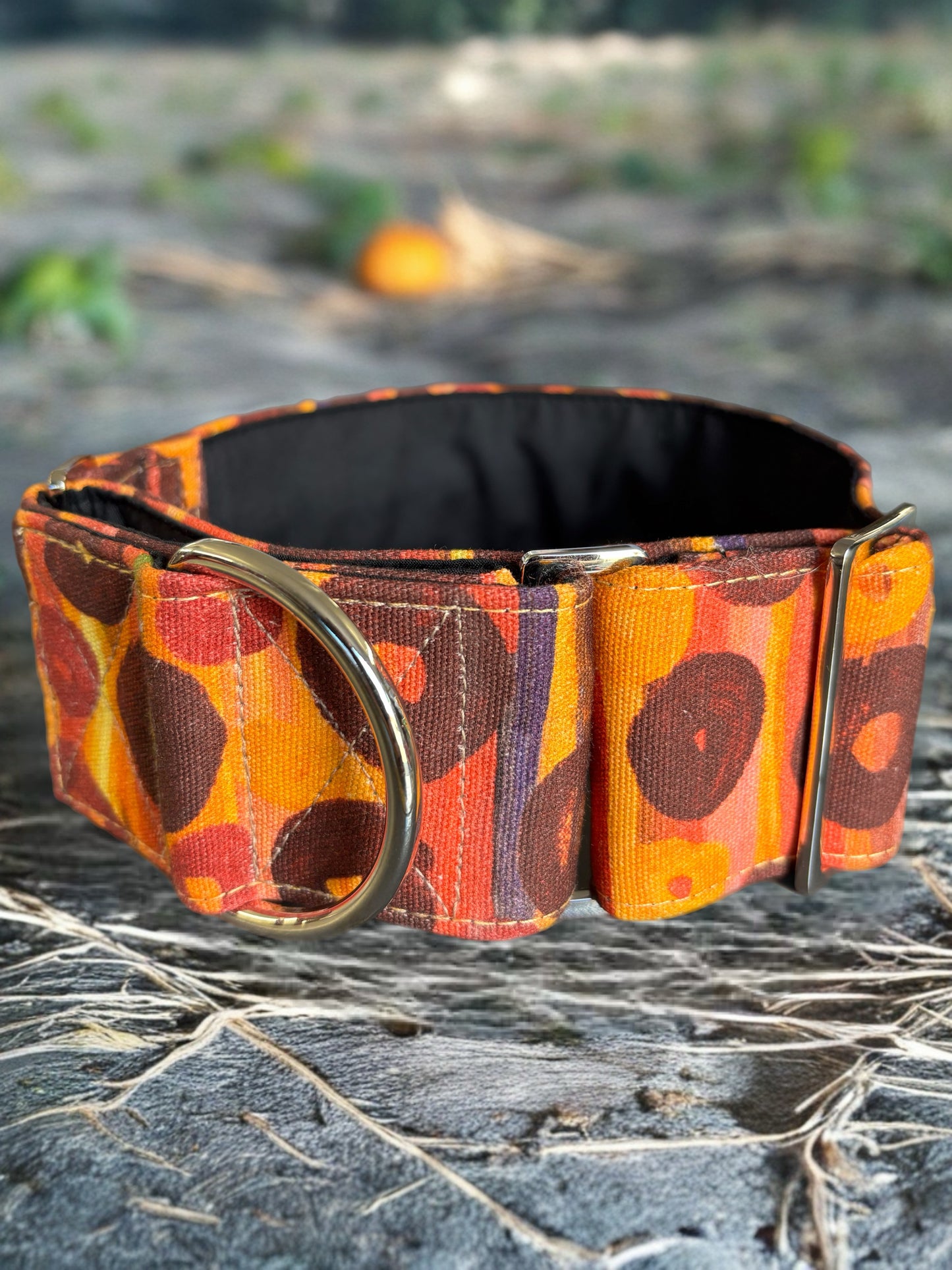 Sunset rhythm indigenous print Martingale collar 50 & 38mm width