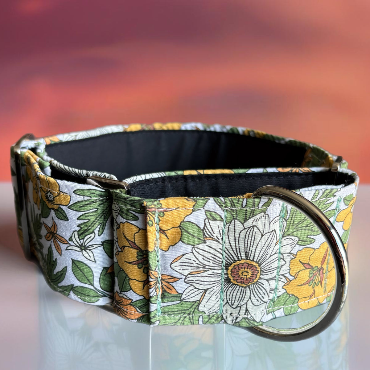 ‘Harvest’ greyhound Martingale collar cotton covered 38 & 50mm width